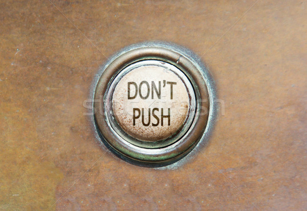 Stock photo: Old button - don't push