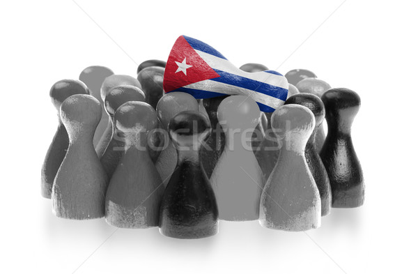 Een uniek pion top vlag Cuba Stockfoto © michaklootwijk