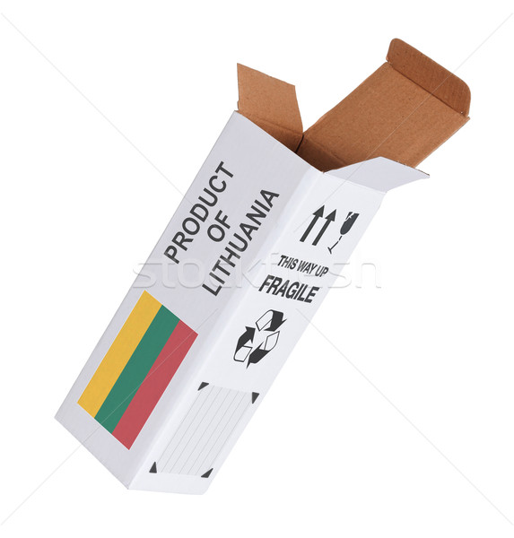 Exportar producto Lituania papel cuadro Foto stock © michaklootwijk