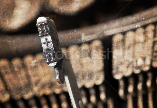 Kalapács öreg utasítás írógép meleg szűrő Stock fotó © michaklootwijk