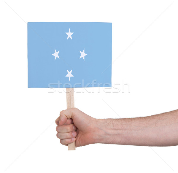 Mano pequeño tarjeta bandera Micronesia Foto stock © michaklootwijk