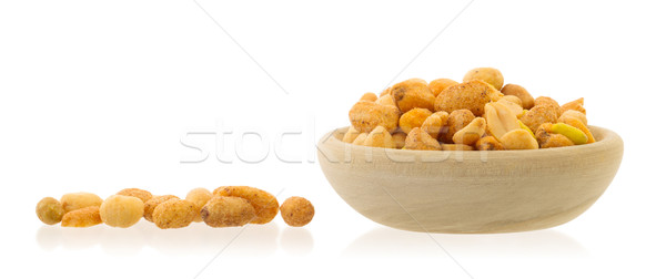 Fresh mixed salted nuts in a bowl, peanut mix Stock photo © michaklootwijk