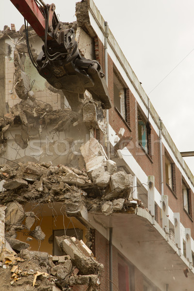 Demolishing a block of flats Stock photo © michaklootwijk