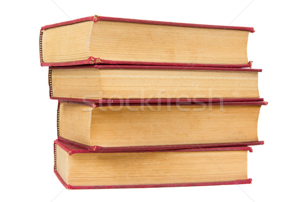 Stack of old books with red covers Stock photo © michaklootwijk