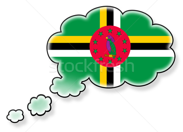 Bandera nube aislado blanco Dominica arte Foto stock © michaklootwijk