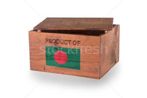 Photo stock: Bois · caisse · isolé · blanche · produit · Bangladesh