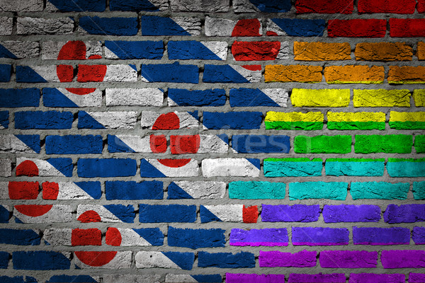 Stock photo: Dark brick wall - LGBT rights - Friesland
