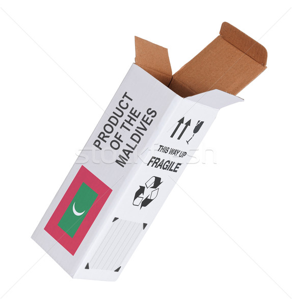 Exporter produit Maldives papier boîte [[stock_photo]] © michaklootwijk