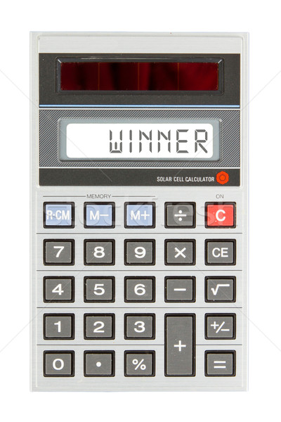 Edad calculadora ganador texto pantalla Foto stock © michaklootwijk