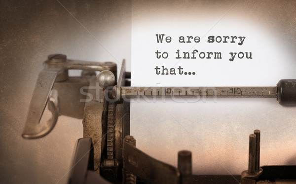 Stock photo: Vintage inscription made by old typewriter