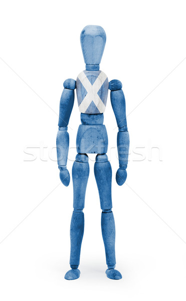 Wood figure mannequin with flag bodypaint - Scotland Stock photo © michaklootwijk