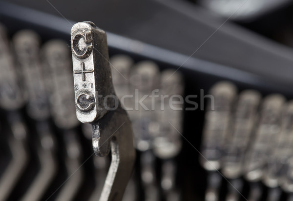 Hammer alten Handbuch Schreibmaschine schriftlich Tastatur Stock foto © michaklootwijk