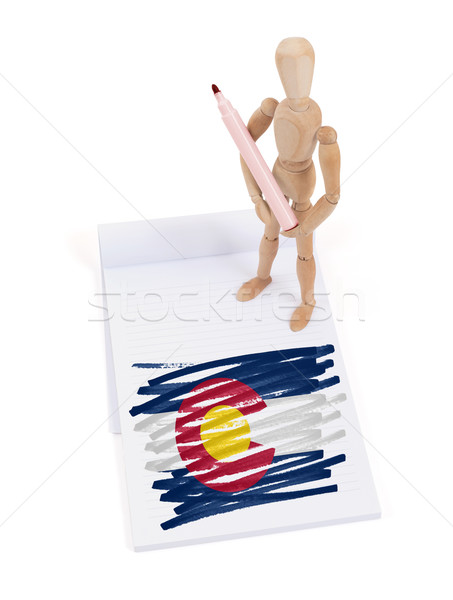 Wooden mannequin made a drawing - Colorado Stock photo © michaklootwijk