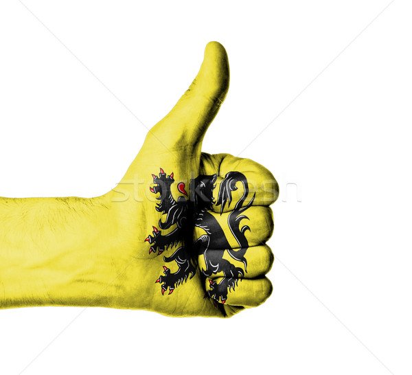 Closeup of male hand showing thumbs up sign Stock photo © michaklootwijk