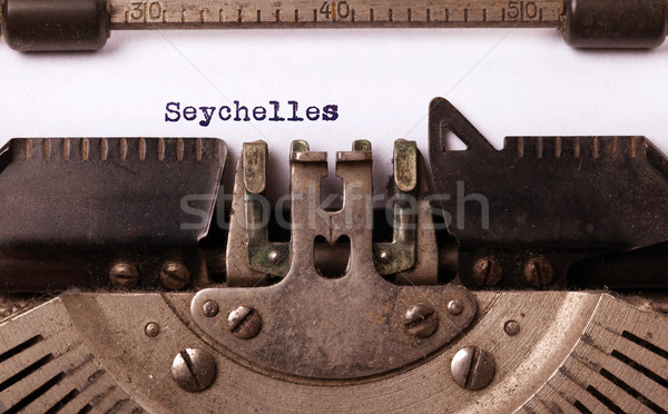 Old typewriter - Seychelles Stock photo © michaklootwijk