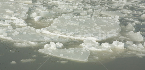 Eis Hafen Strand Schnee Band Stock foto © michaklootwijk