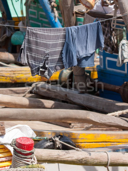 Stock photo: Clothes drying on a washing line