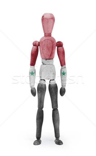 Wood figure mannequin with flag bodypaint - Syria Stock photo © michaklootwijk
