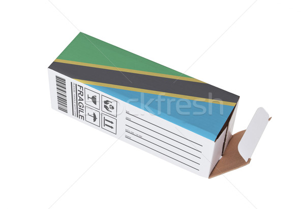 Export termék Tanzánia kinyitott papír doboz Stock fotó © michaklootwijk