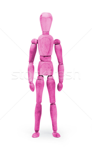 Wood figure mannequin with bodypaint - Pink Stock photo © michaklootwijk