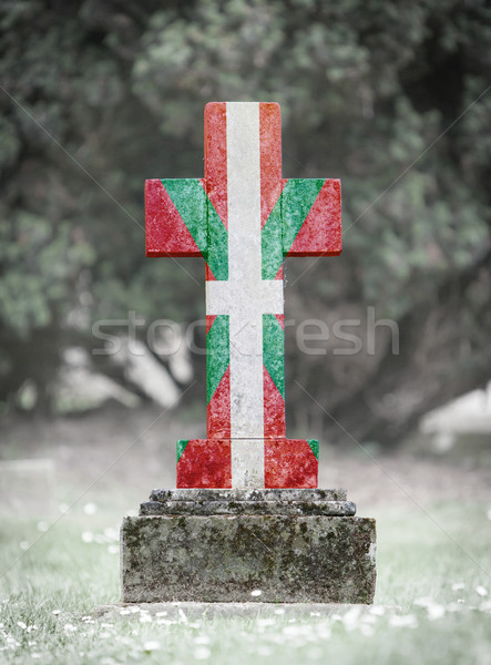 Vieux pierre tombale cimetière herbe fond cadre Photo stock © michaklootwijk