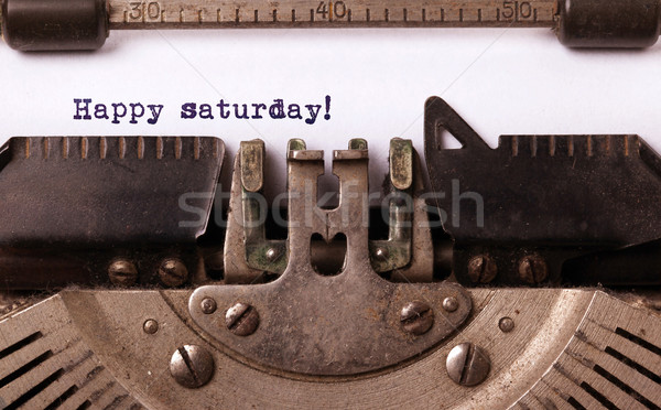 復古 打字機 快樂 星期六 動機 商業照片 © michaklootwijk