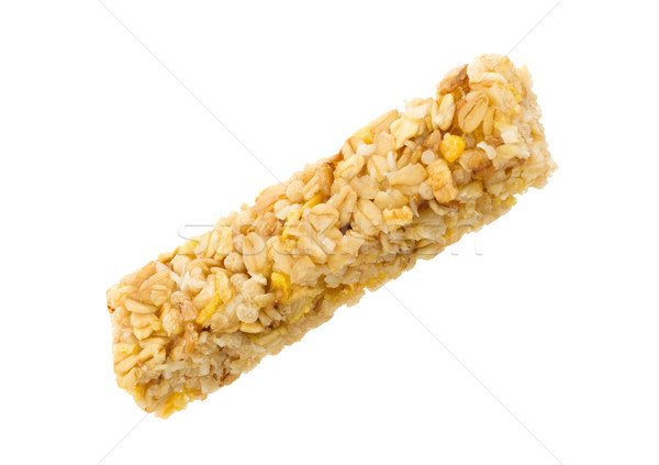 Stockfoto: Müsli · bar · appel · noten · suiker · geïsoleerd