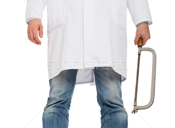 Nebun medic mare văzut mâini Imagine de stoc © michaklootwijk