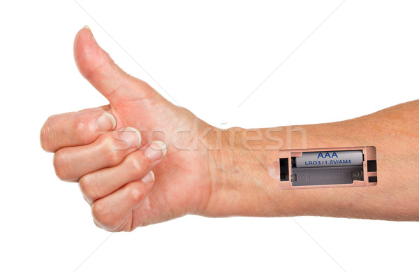 Robot - Insert the battery in an arm Stock photo © michaklootwijk