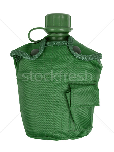 Armee Wasser Feldflasche isoliert weiß grünen Stock foto © michaklootwijk