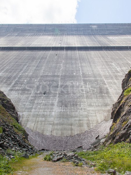 Powaga wody jezioro energii konkretnych inżynierii Zdjęcia stock © michaklootwijk