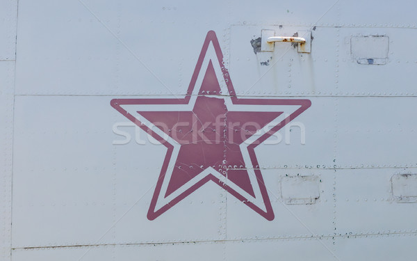 Star symbol on an old warplane Stock photo © michaklootwijk
