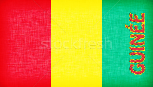Flag of Guinea stitched with letters Stock photo © michaklootwijk