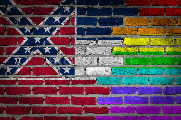 Stock photo: Dark brick wall - LGBT rights - Mississippi