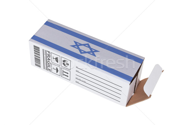 Exporter produit Israël papier boîte Photo stock © michaklootwijk