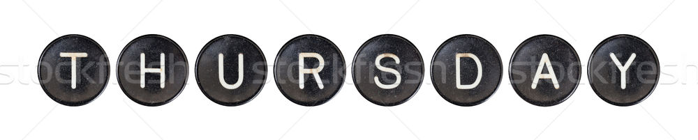 Typewriter buttons, isolated - Thursday Stock photo © michaklootwijk