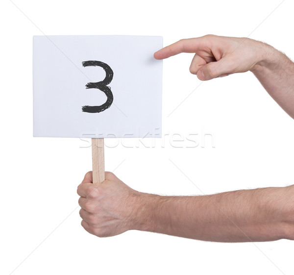 Sign with a number, 3 Stock photo © michaklootwijk