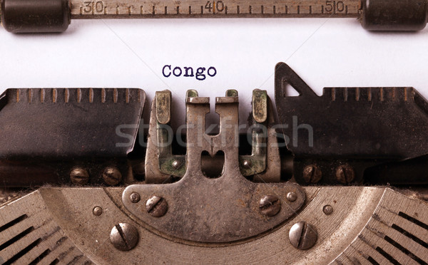 Edad máquina de escribir Congo país tecnología Foto stock © michaklootwijk