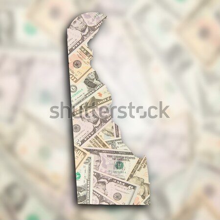 Mappa Delaware soldi sfondo bandiera finanziaria Foto d'archivio © michaklootwijk