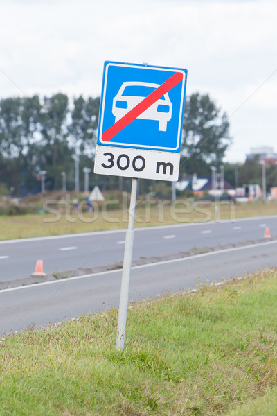 Felirat befejezés autópálya tábla autópálya Hollandia autó Stock fotó © michaklootwijk