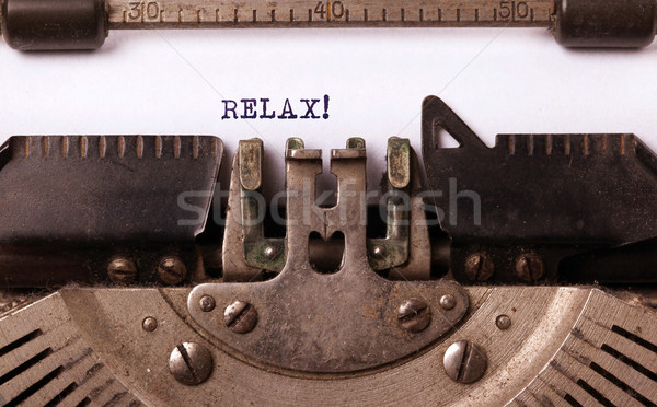 Vintage inscription made by old typewriter Stock photo © michaklootwijk