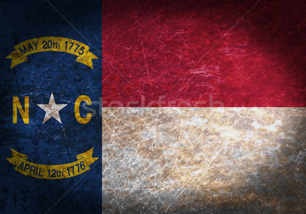 Foto stock: Velho · enferrujado · metal · assinar · bandeira · Carolina · do · Norte