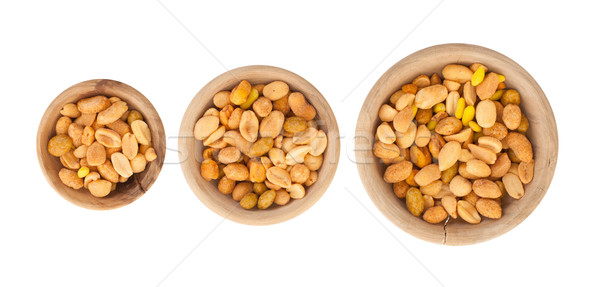 Fresh mixed salted nuts in a bowl, peanut mix Stock photo © michaklootwijk