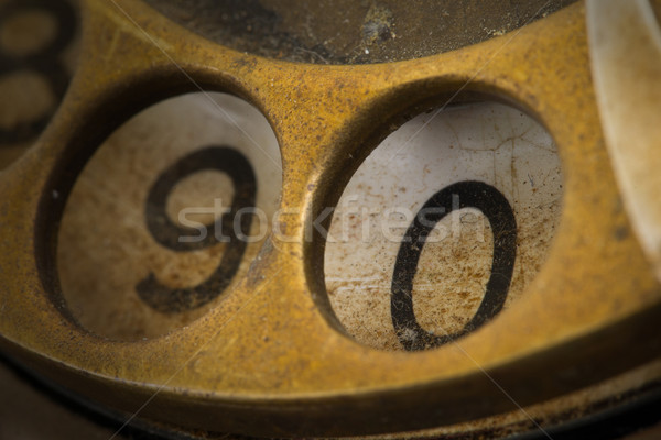 Close up of Vintage phone dial - 0 Stock photo © michaklootwijk