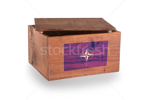 Wooden crate isolated on a white background Stock photo © michaklootwijk