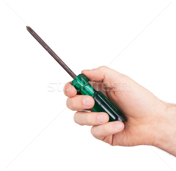 Old used screwdriver with plastic grip Stock photo © michaklootwijk