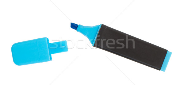 Blue highlighter isolated Stock photo © michaklootwijk