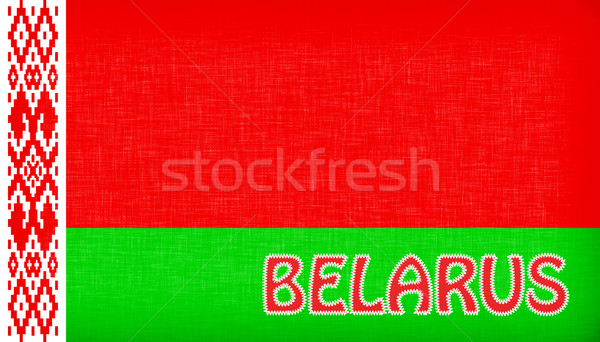 Flag of Malawi stitched with letters, isolated Stock photo © michaklootwijk