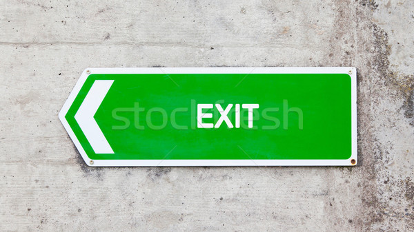 Green sign - Exit Stock photo © michaklootwijk