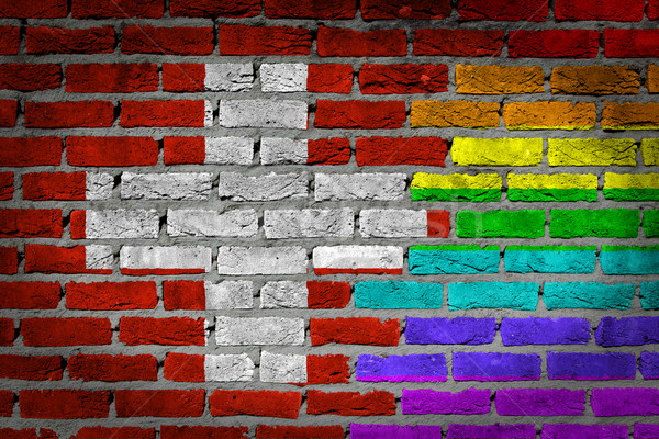 Stock photo: Dark brick wall - LGBT rights - Switzerland